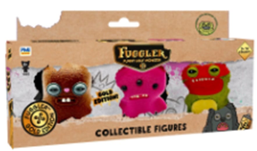 Fuggler 3" Collectible Figures 3-Pack with Gold Chase Figure, 12pc PDQ