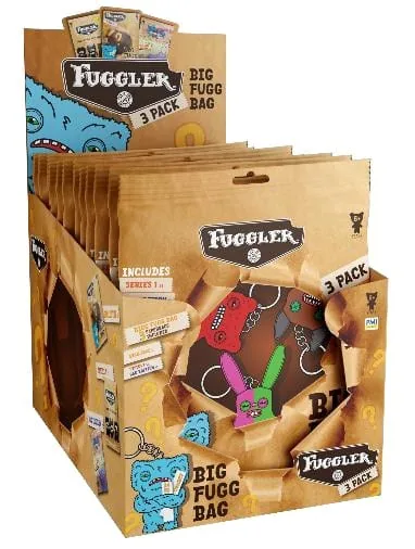 Fuggler 3" Mega Fugg 3D Keychain Figure Blind Bag, 12pc PDQ