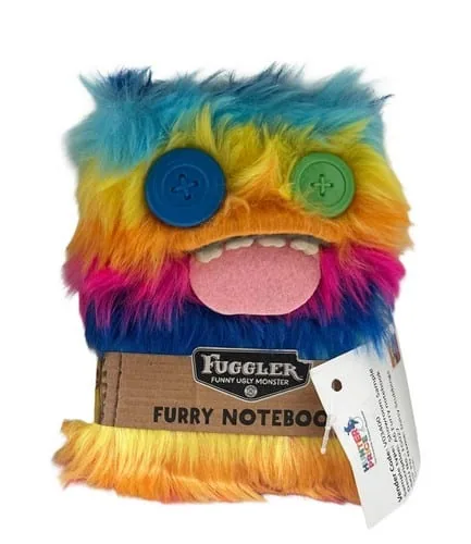 Fuggler Furry Notebook with Real Teeth & Button Eyes 6x4", 12pc PDQ