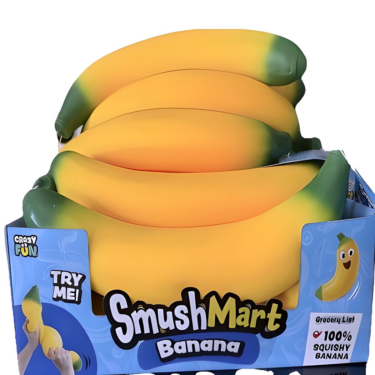RMS 15" SQUISHY SMUSHMART BANANA 6PC PDQ