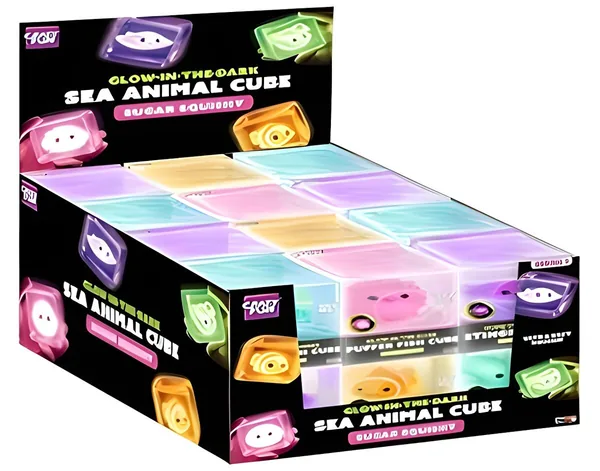RMS 2" SQUISHY GLOW IN THE DARK MALTOSE CUBE12PC PDQ