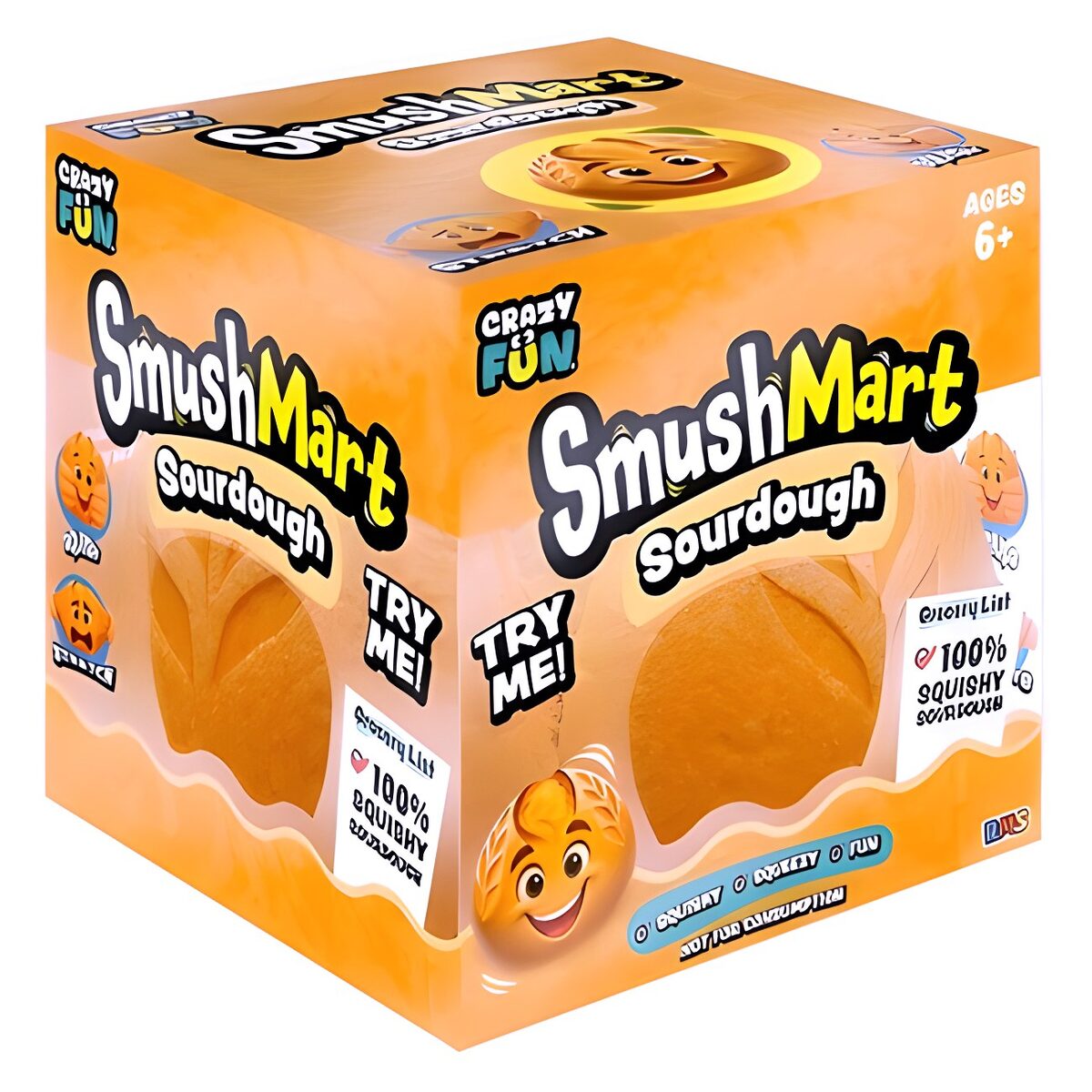 RMS 5" SQUISHY SMUSHMART SOURDOUGH 6PC PDQ