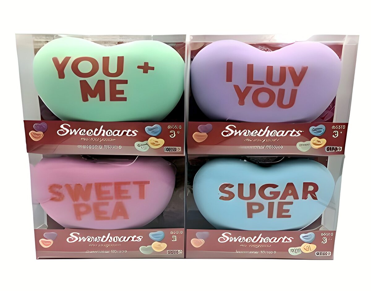 RMS 6" SQUISHY SWEETHEART ASST IN CLEAR BOX 8PC PDQ