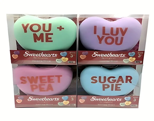 RMS 6" SQUISHY SWEETHEART ASST IN CLEAR BOX 8PC PDQ