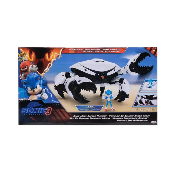 Sonic 3 Movie Crab Mech Battle Playset with 2.5-inch Sonic Figure