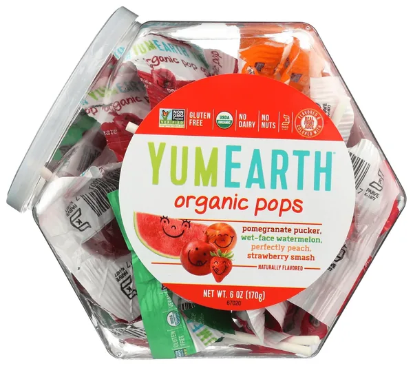 YumEarth Organic Lollipops 6.0oz Bin