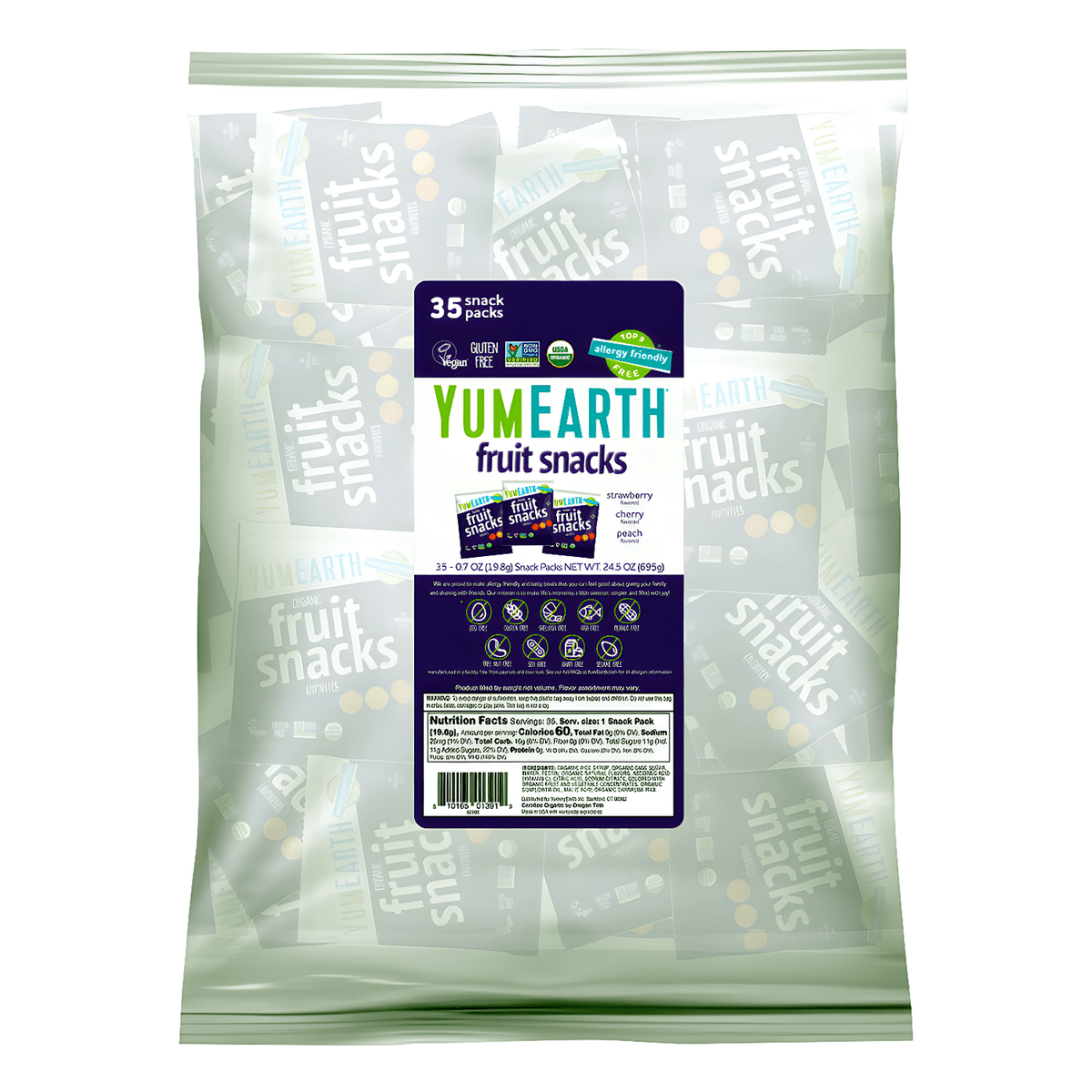 YumEarth Organic Fruit Snacks 24.5 oz (35 Snack Packs)