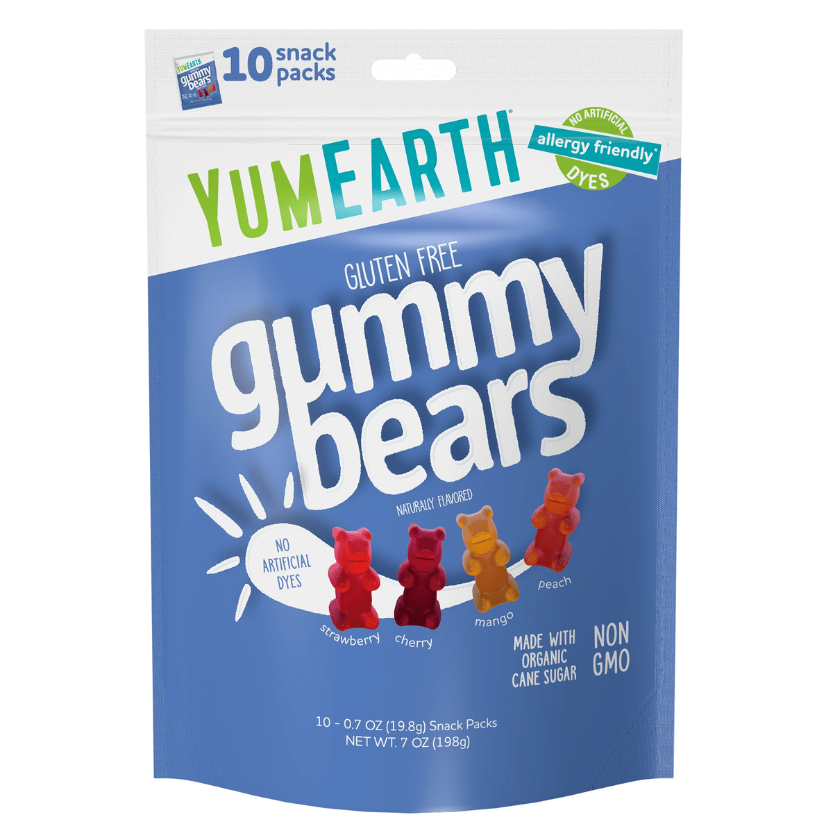 YumEarth Gummy Bears (10 Snack Packs) 7.0 oz