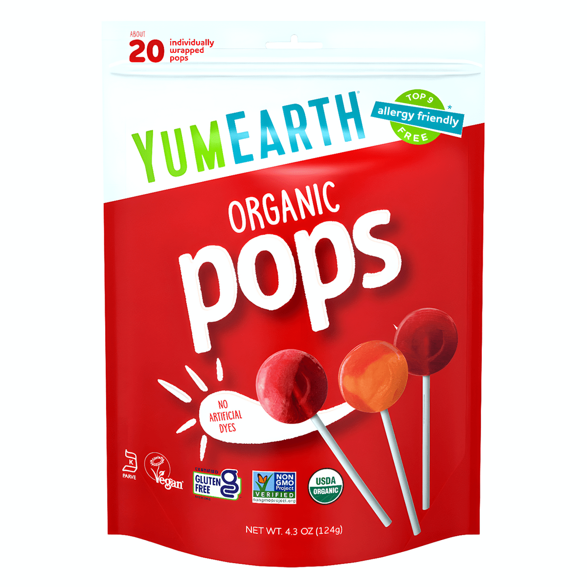 YumEarth Organic Lollipops (20 Pops) 4.3 oz
