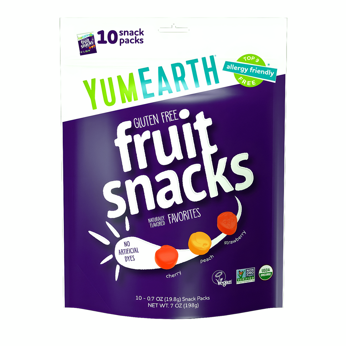 YumEarth Organic Fruit Snacks (10 Snack Packs) 7.0 oz