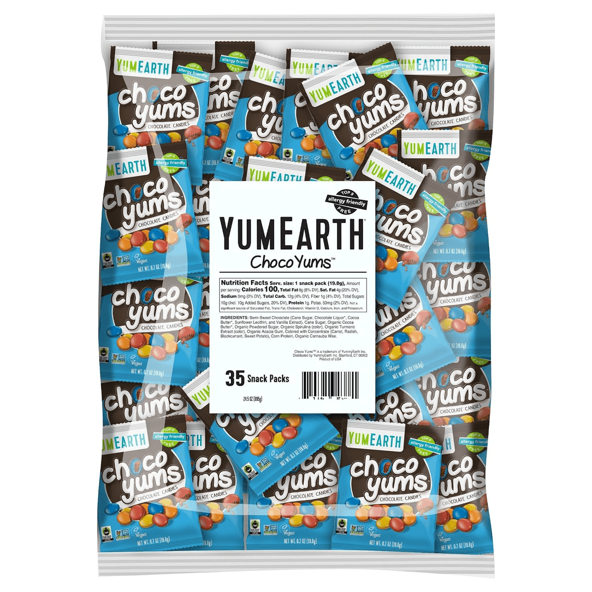 YumEarth Choco Yums 24.5oz (35Snack Pack)