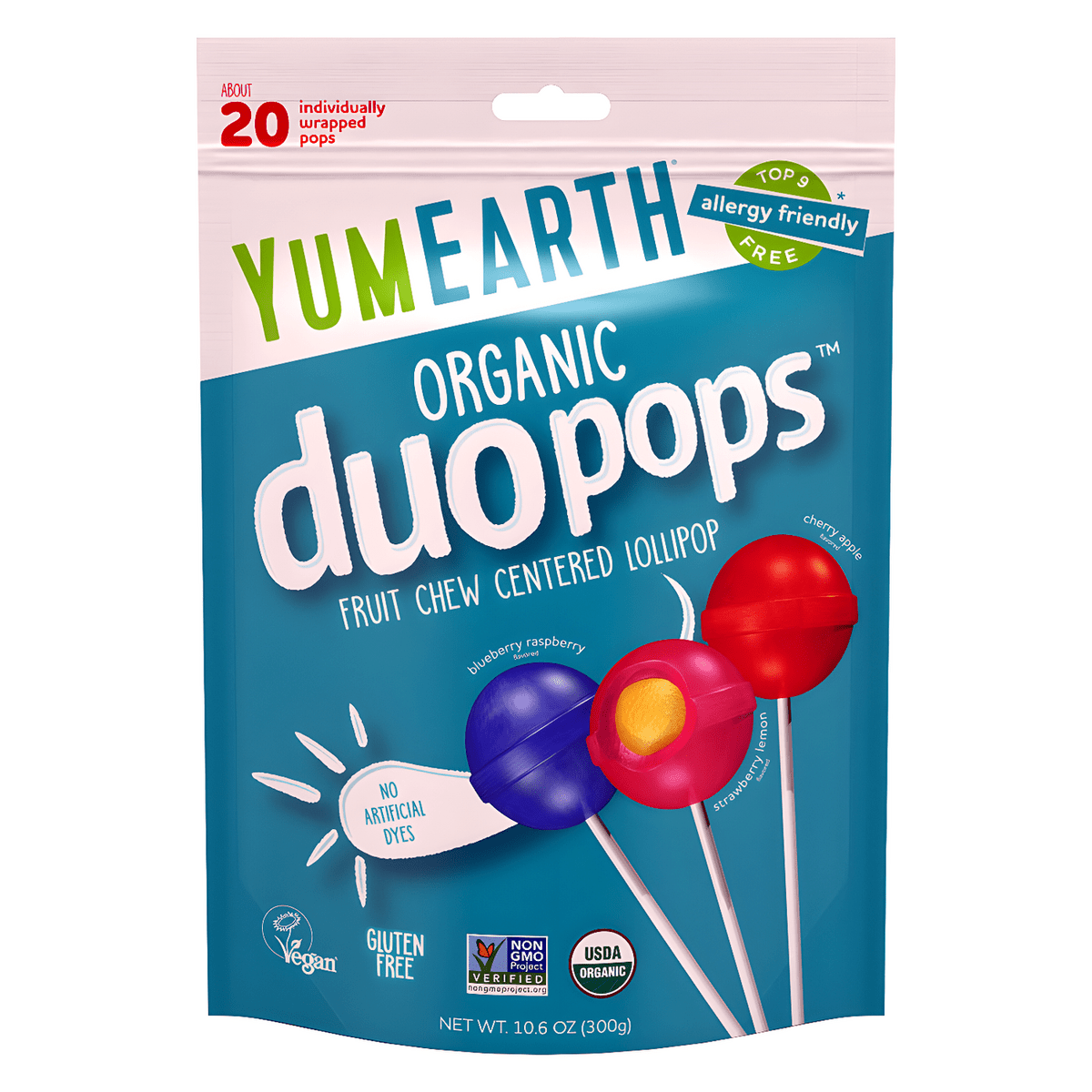 YumEarth Organic Duo Pops (20 Pops) 10.60 oz Box