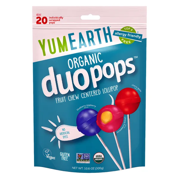 YumEarth Organic Duo Pops (20 Pops) 10.60 oz Box