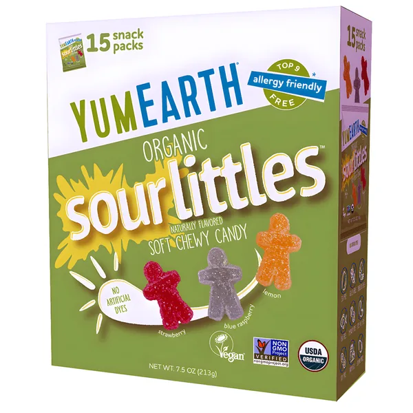 YumEarth Organic Sour Littles Box (15 Snack Packs) 7.50 oz