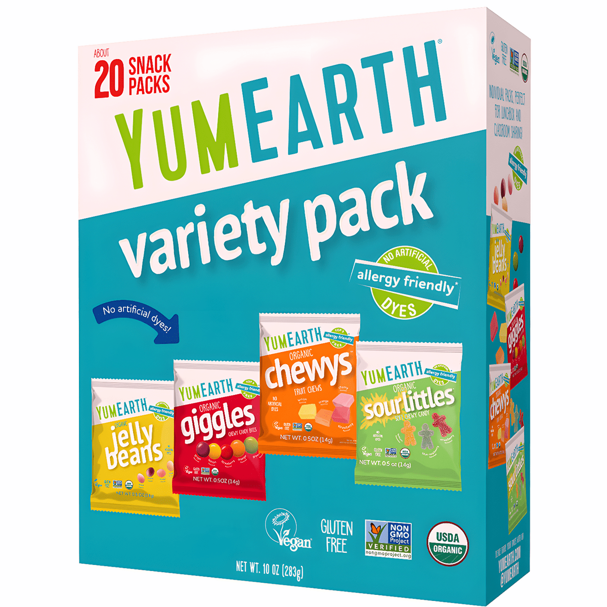 YumEarth Organic Variety Box (20 Snack Packs) 10.0 oz Box