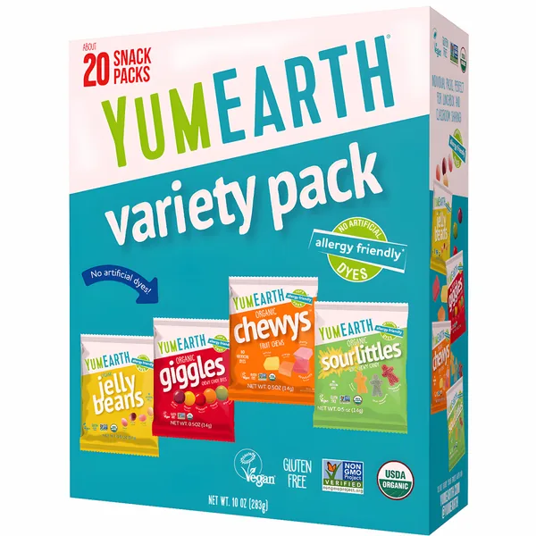 YumEarth Organic Variety Box (20 Snack Packs) 10.0 oz Box