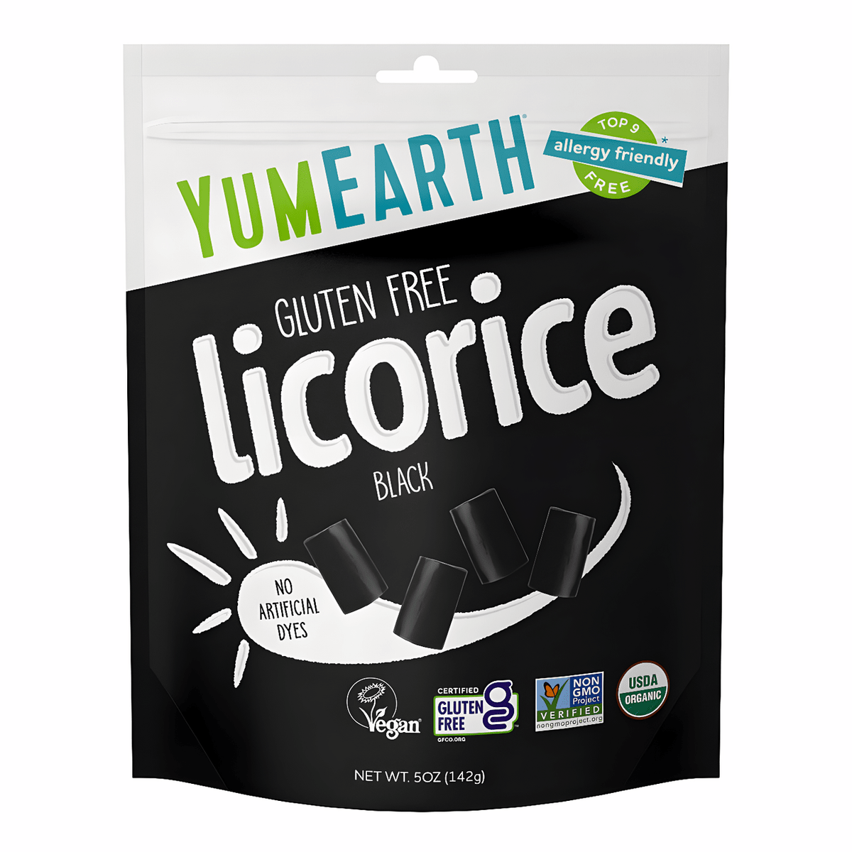 YumEarth Organic Black Licorice 5.0oz