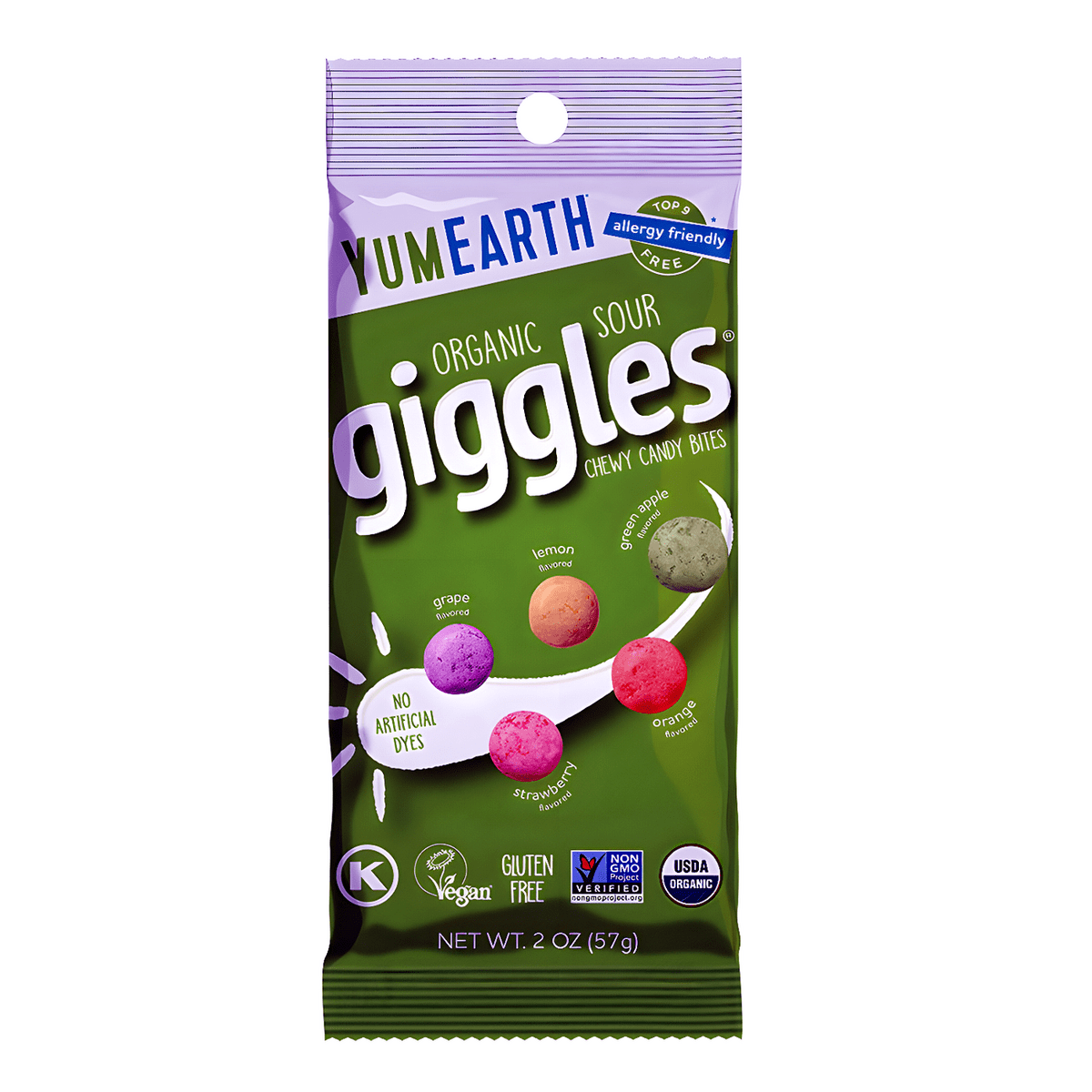 YumEarth Organic Sour Giggles 2oz Grab n Go