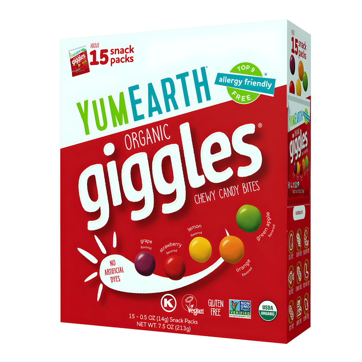 YumEarth Organic Giggles Box (15 Snack Packs) 7.50 oz